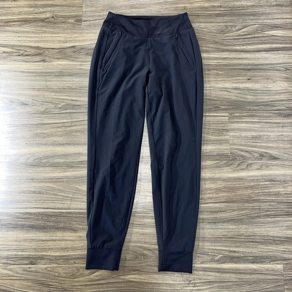 Athleta Pants - Athletic Joggers Womens 0 Black High Rise Cuffed Pockets Yoga Athletic